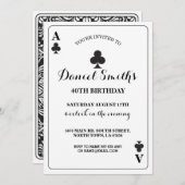 クラブズカ遊ード誕生日エースベガス招待状 招待状 (正面/裏面)