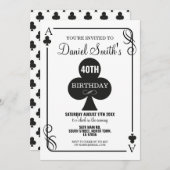 クラブズ遊カード誕生日エースベガスカジノ 招待状 (正面/裏面)