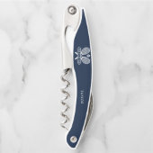 クラブテニスとチームプレーヤーのネイビーブルーの追加 ソムリエナイフ (正面)