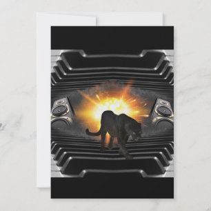 クラブディスコDJキーボードブラックパンサーディーゼイ 招待状