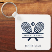 クラブネームテニスアイコンネイビーブルーカスタム キーホルダー (正面)