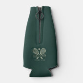 クラブネームテニスチームの追加スワッグカスタム ボトルクーラー (裏面)