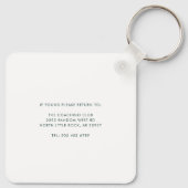 クラブネームテニスチームグリーンオールカラーカスタム キーホルダー (裏面)