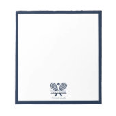 クラブネームテニスチームコーチの追加 ノートパッド (正面)