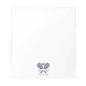 クラブネームテニスチームコーチの追加 ノートパッド (正面)