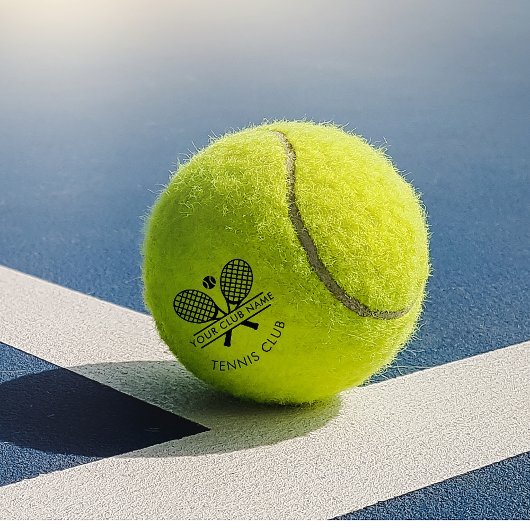 クラブネームテニスチームブラックカスタム テニスボール