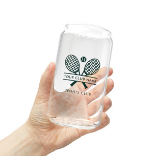 クラブネームテニスチームプレーヤーの追加スワッグ ガラス缶