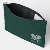 クラブネームテニスラケットモチーフを追加カスタムする アクセサリーポーチ (見開き)