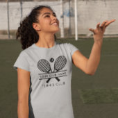 クラブネームパーソナライズされたテニスチームキャプテン Tシャツ