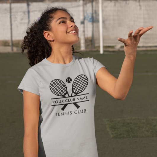 クラブネームパーソナライズされたテニスチームキャプテン Tシャツ