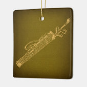 クラブバッグヴィンテージアート セラミックオーナメント (左)