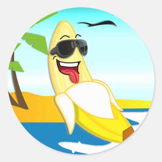 クラブバナナ – 公式グッズ ラウンドシール (正面)