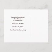 クラブバルミツワーSave the Date 案内ポストカード (裏面)