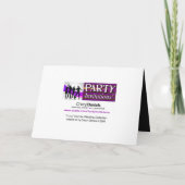 クラブバンドパーティーの写真の招待状(縞で飾ります) 招待状 (裏面)