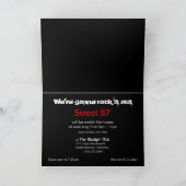クラブバンドパーティーの写真の招待状(縞で飾ります) 招待状 (内部)