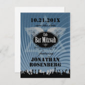クラブバー(ユダヤ教の)バル・ミツバーネイビーブルーザデイト 案内ポストカード (正面/裏面)