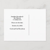 クラブバー(ユダヤ教の)バル・ミツバーネイビーブルーザデイト 案内ポストカード (裏面)