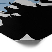 クラブバー（ユダヤ教の）バル・ミツバーポスターインネイビーブルー ポスター (角)