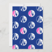 クラブファンキーブルーピンクのレトロなパーティー 招待状 (裏面)