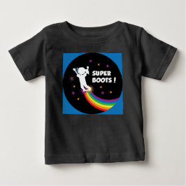 クラブフット啓発のスーパーブーツ 子供Tシャツ ベビーTシャツ