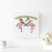 クラブフラミンゴアゴーゴー スクエア壁時計 (ホーム)