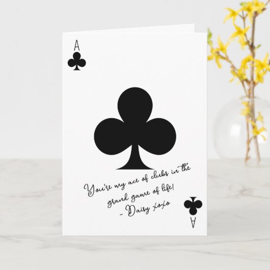 クラブボーイフレンド記念日バレンタインの私のエース カード (黄色い花)