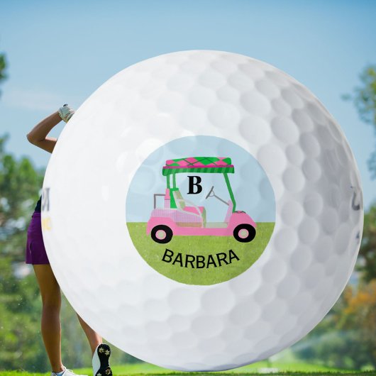 クラブユニーク魅力的モノグラム付きゴルフカート ゴルフボール