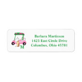 クラブユニーク魅力的モノグラム付きゴルフカート ラベル (正面)