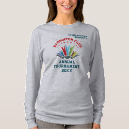 クラブリーグ団体や組織チームネームバドミントン Tシャツ