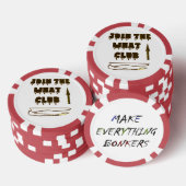 クラブロゴ型デザイン ポーカーチップ (積み重ね)