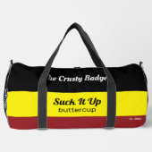 クラブロパーソナライズされたゴBJJ柔術ジャズブラックイエロー ダッフルバッグ (正面)