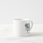 クラブ名の追加グリーンロゴテニスチームカスタム エスプレッソカップ (正面右)