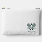 クラブ名を追加するテニスアイコン緑 アクセサリーポーチ (正面)