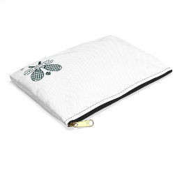 クラブ名を追加するテニスアイコン緑 アクセサリーポーチ