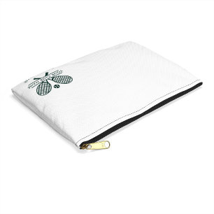 クラブ名を追加するテニスアイコン緑 アクセサリーポーチ