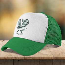 クラブ名を追加するテニスアイコン緑 キャップ