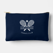 クラブ名を追加するテニスアイコンNavy Blue アクセサリーポーチ (正面)