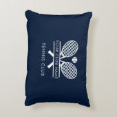 クラブ名を追加するテニスアイコンNavy Blue カスタムIcon アクセントクッション (裏面(縦))