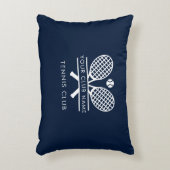 クラブ名を追加するテニスアイコンNavy Blue カスタムIcon アクセントクッション (正面(垂直))