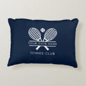 クラブ名を追加するテニスアイコンNavy Blue カスタムIcon アクセントクッション (裏面)