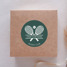 クラブ名を追加するテニススポーツグリーン任意の色