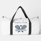 クラブ名を追加するテニスチームNavy Blue カスタム ダッフルバッグ (正面)