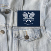 クラブ名テニススポーツネイビーブルー 缶バッジ (インサイチュ)