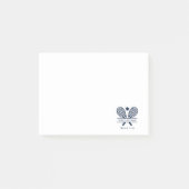 クラブ名テニスチームのネイビーブルーロゴを追加 ポストイット (正面)