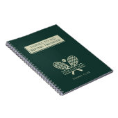 クラブ名テニスチームの追加プレイヤーの緑 ノートブック (右側)