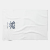 クラブ名テニスチームの追加Any Color White キッチンタオル (横)