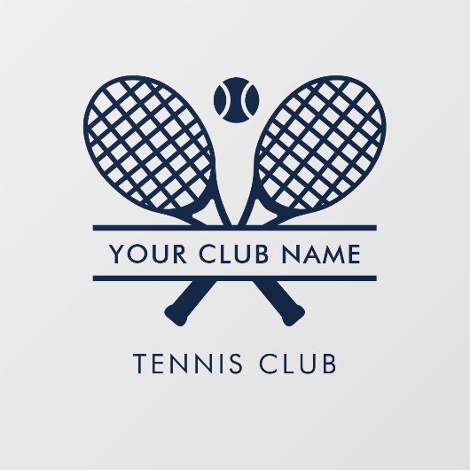 クラブ名テニスチームを任意の色で追加 ウィンドウサイン (シート)