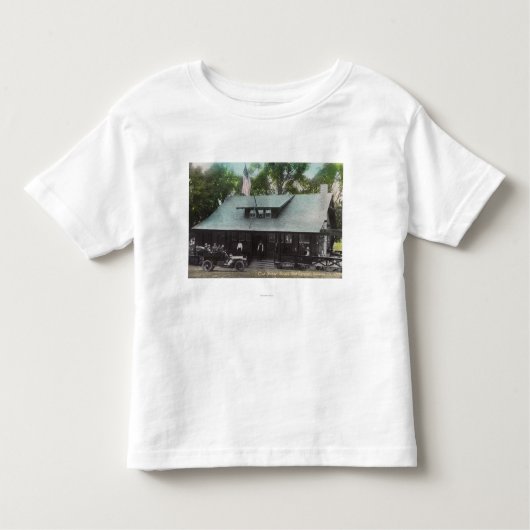 クラブ家の外観 トドラーTシャツ (正面)