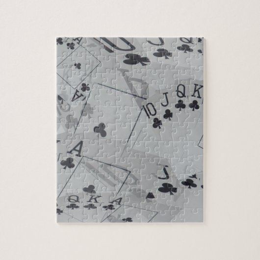 クラブ王室のフラッシュポーカーカードパターン ジグソーパズル (縦)