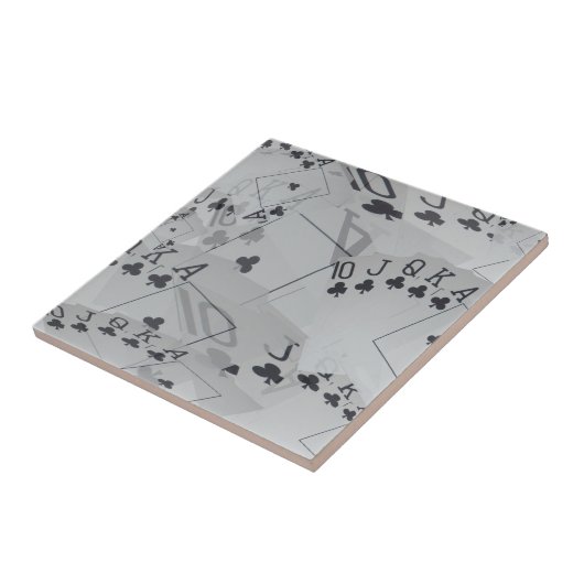 クラブ王室のフラッシュポーカーカードパターン タイル (側面)